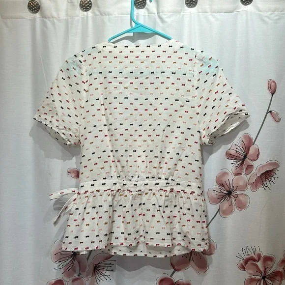 MADEWELL • Short Sleeved Wrap Shirt • Size Small - Picture 2 of 8